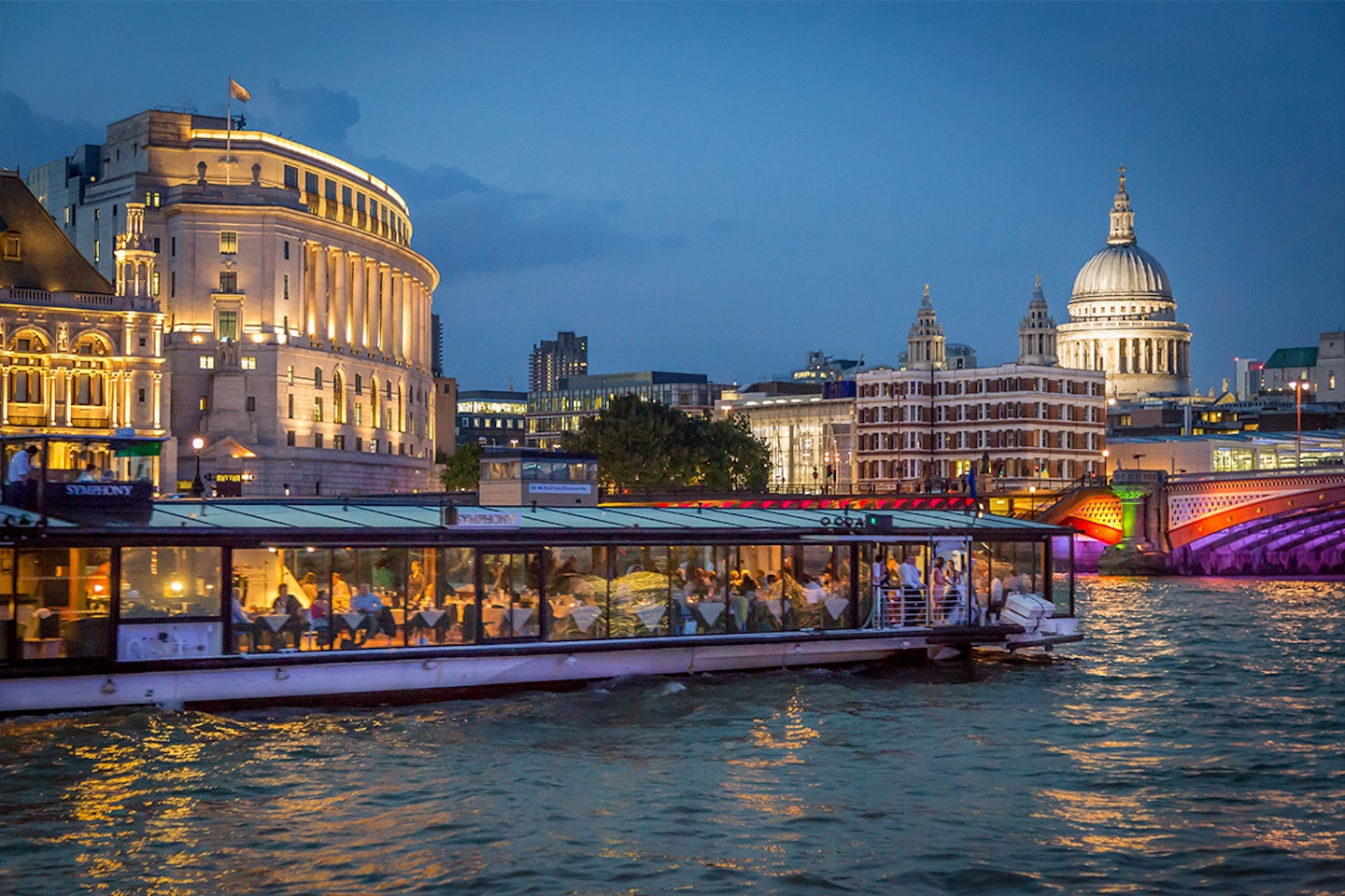 Bateaux London Five Course a la Carte Thames Dinner Cruise for Two