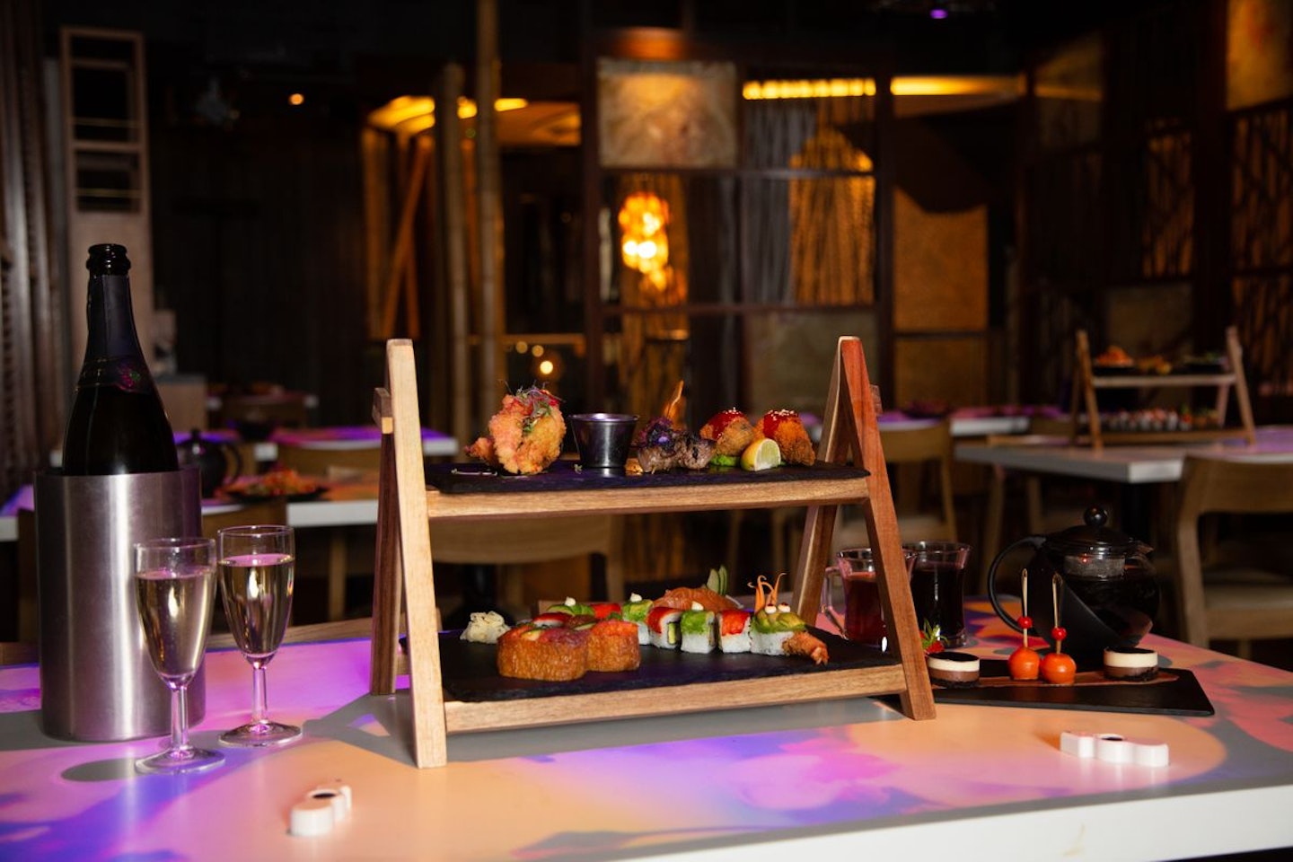 Bottomless Fizz Sushi and Dim Sum Afternoon Tea for Two at inamo, London