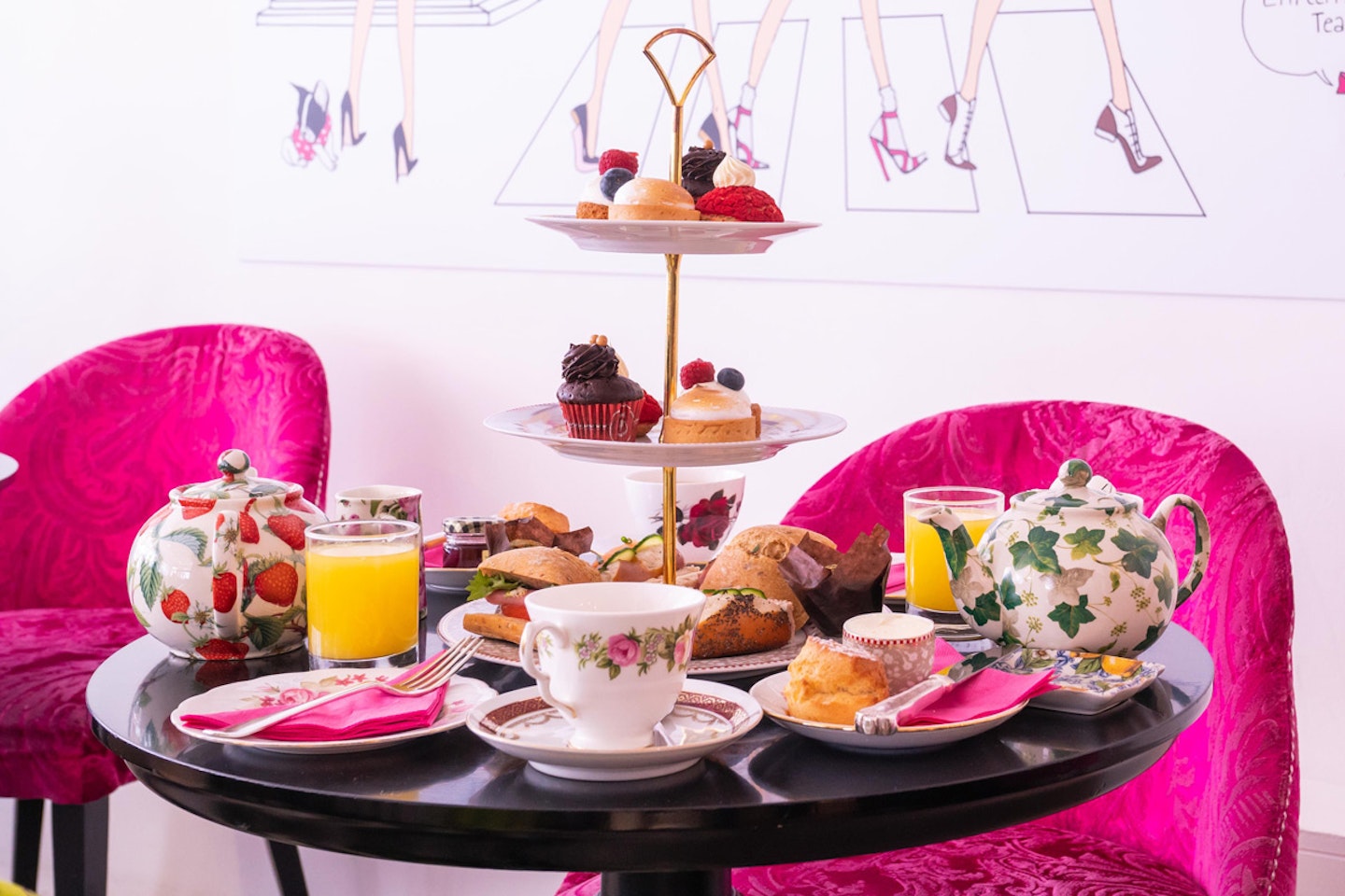 Bottomless Gin Cocktail Afternoon Tea for Two at Brigit's Bakery Covent Garden