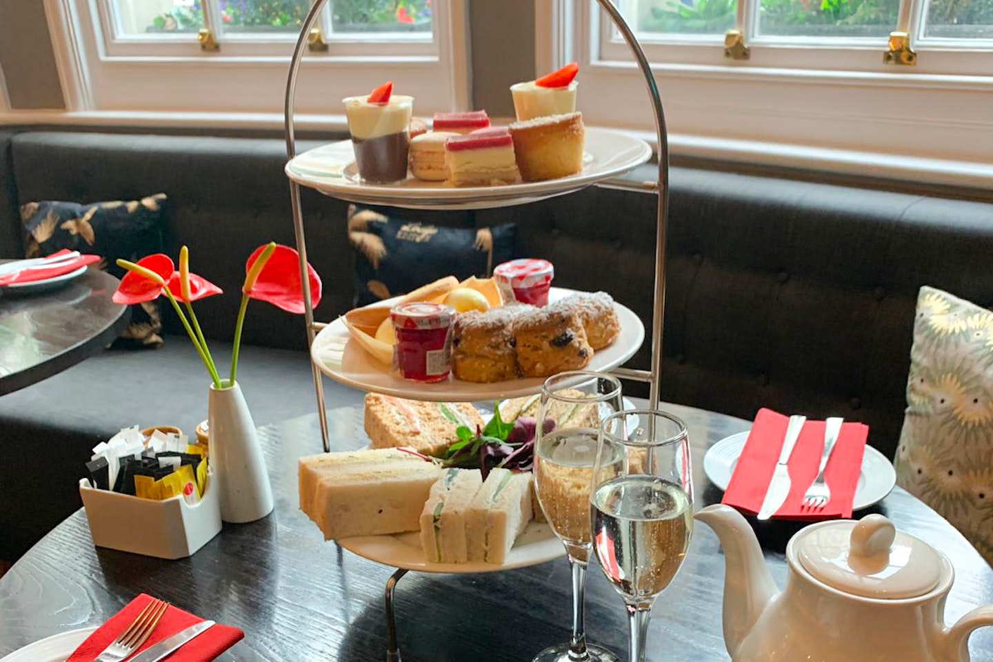 Champagne Afternoon Tea and Thames River Cruise for Two