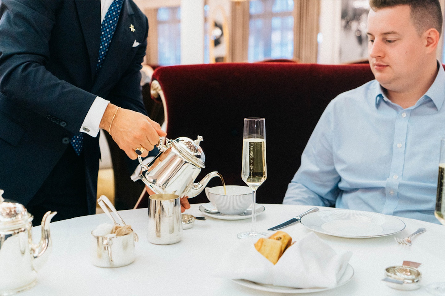 Cream Tea with a Glass of Champagne for Two at Harrods