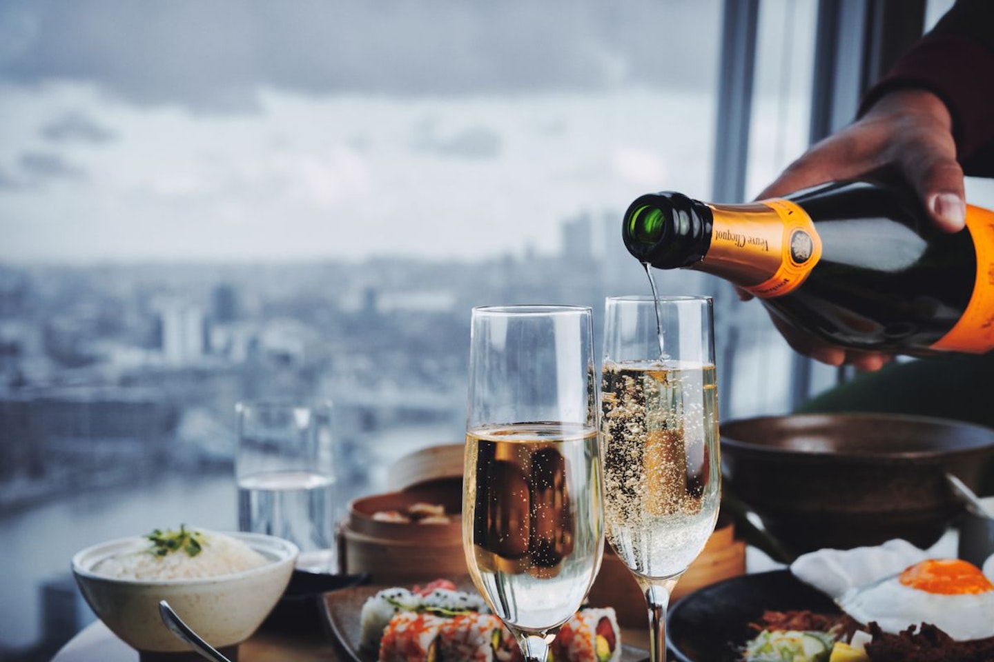 Free-Flowing Veuve Clicquot Champagne Brunch at the 5* Luxury Shangri-La Hotel with Entry to the View from The Shard for Two