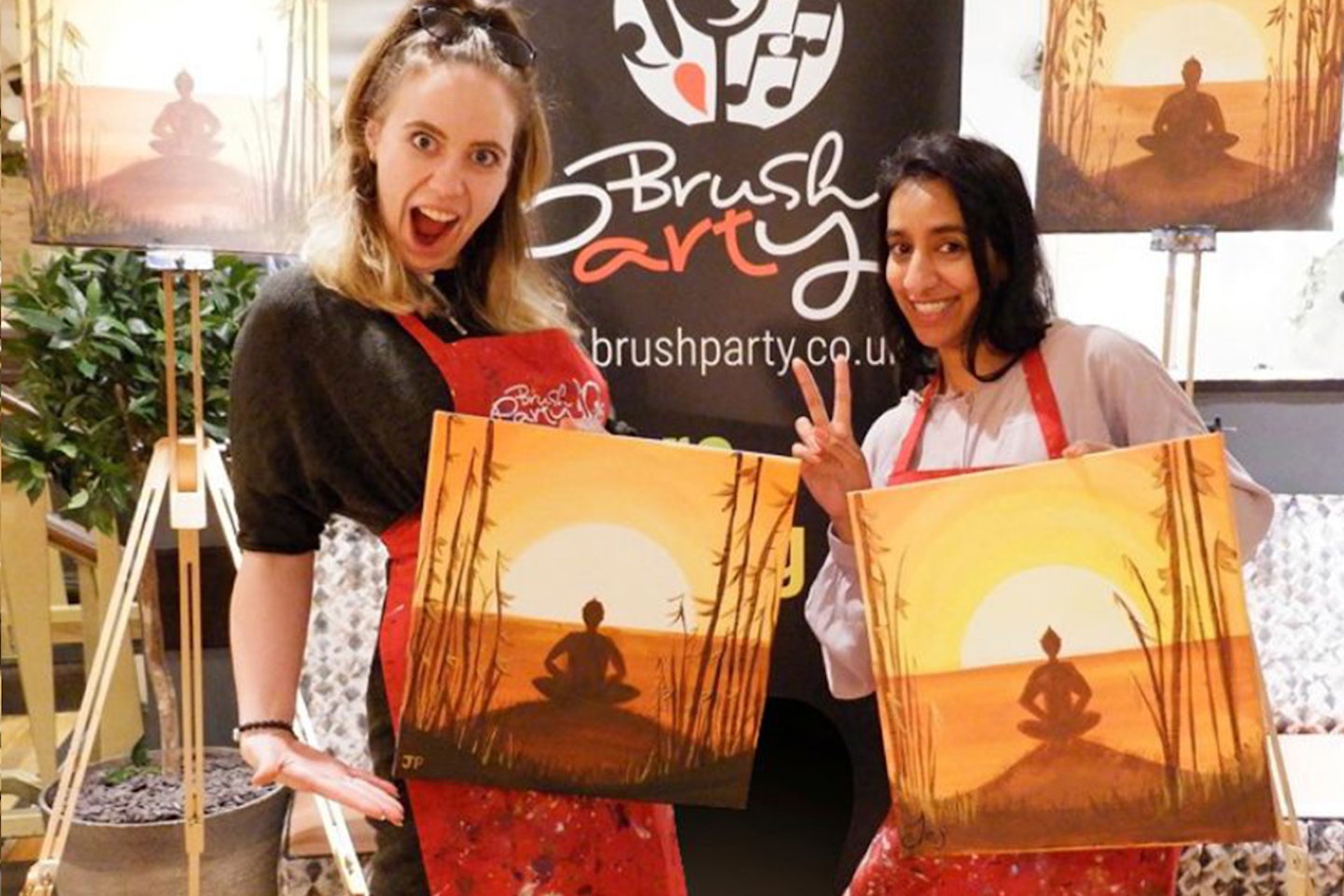 Get Creative with a Fun Painting Class for Two at Brush Party