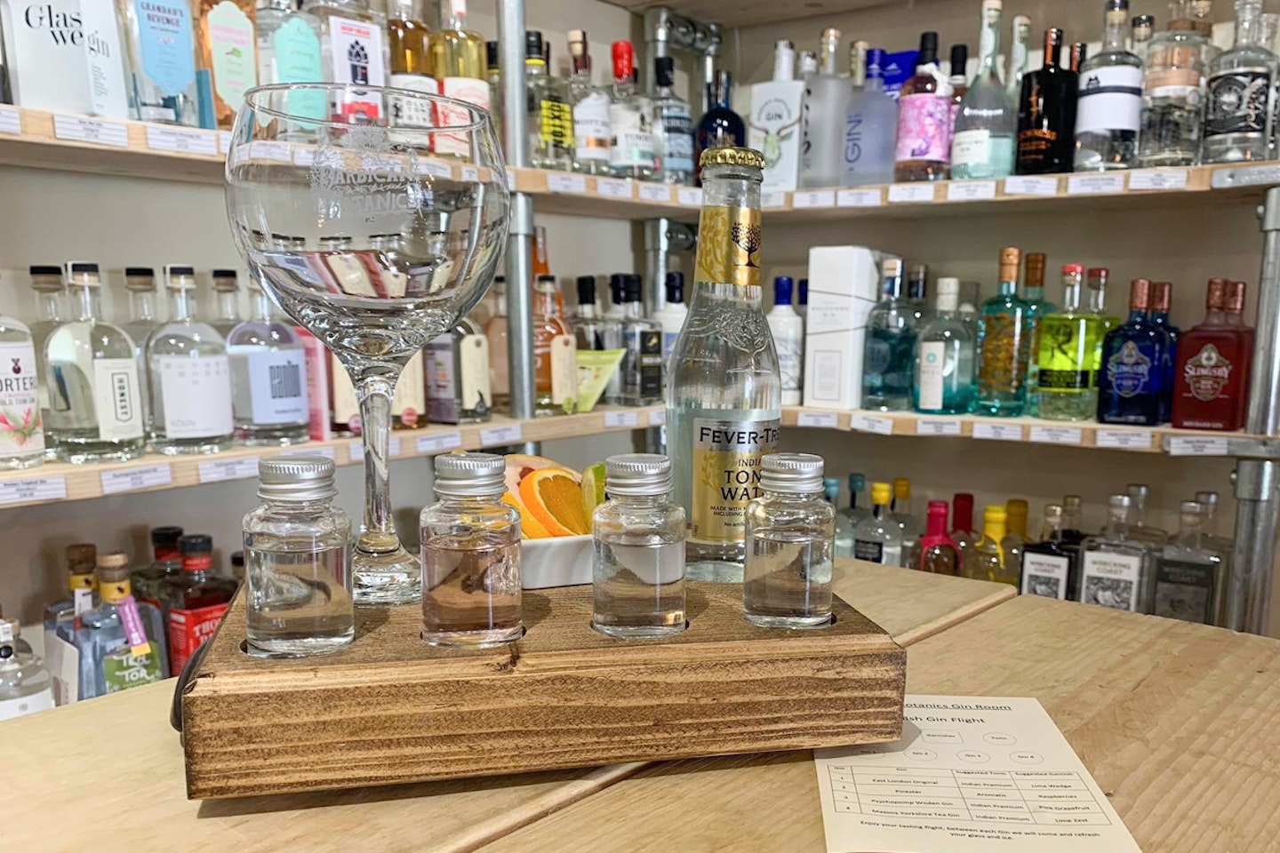 Gin Flight Self-Guided Tasting at Barbican Botanics Gin Room for Two