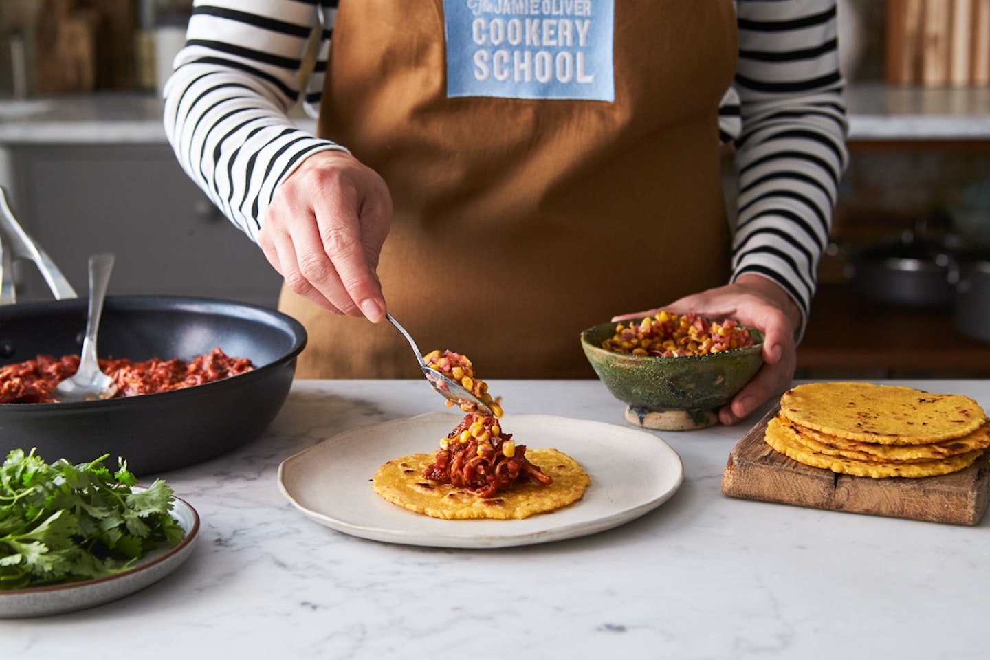 Mexican Street Food Class at Jamie Oliver's Cookery School