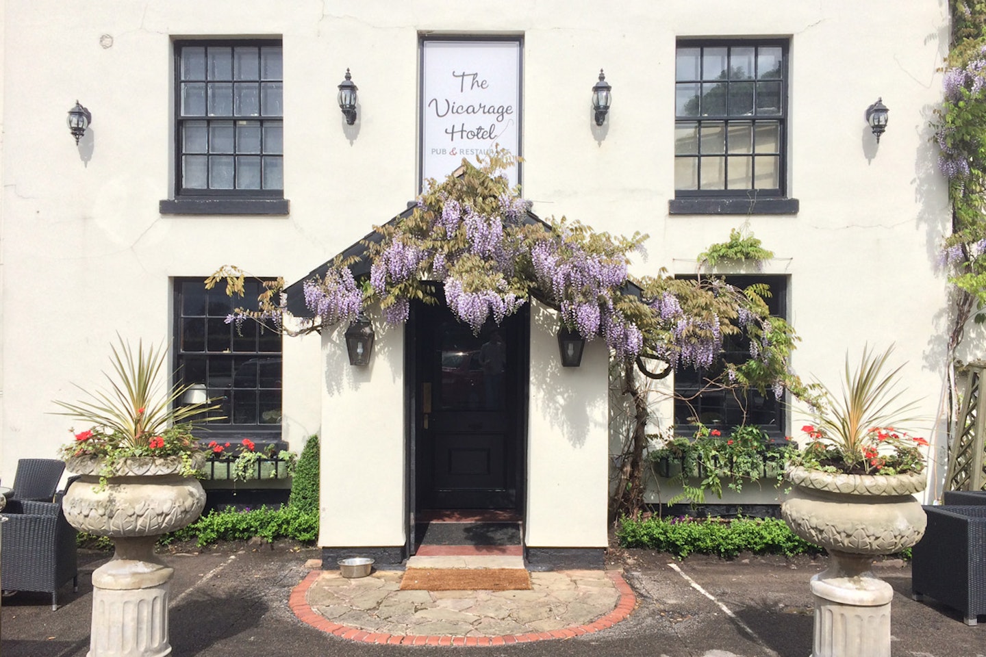 Posh Fish and Chips with a Glass of Fizz for Two at The Vicarage Gastro Pub and Hotel