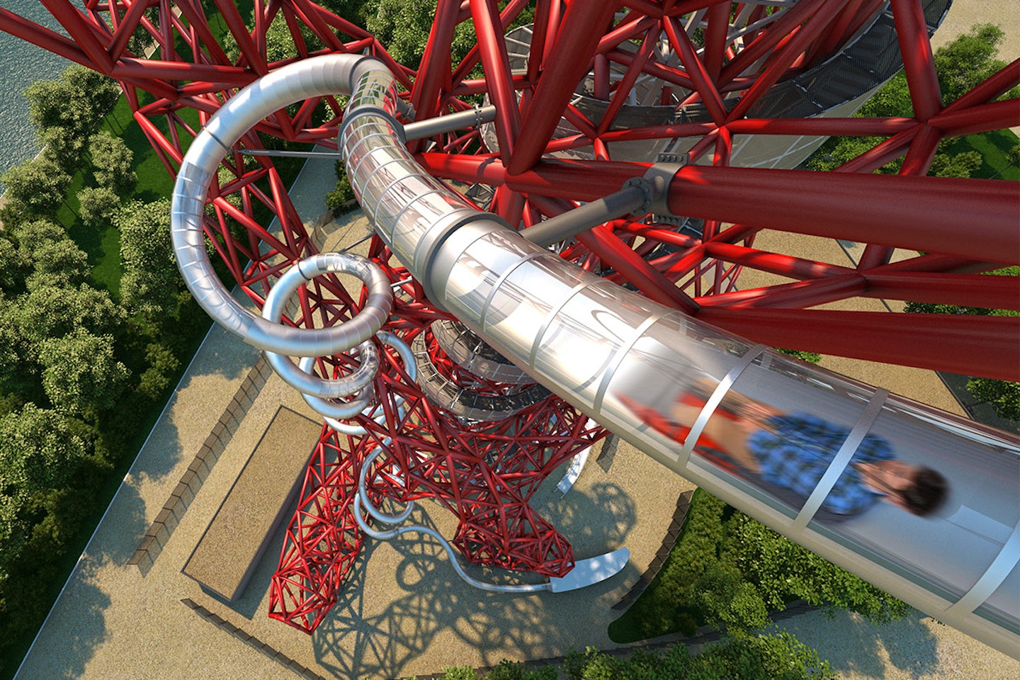 The Slide at ArcelorMittal Orbit with Cake and a Hot Drink for One Adult and One Child