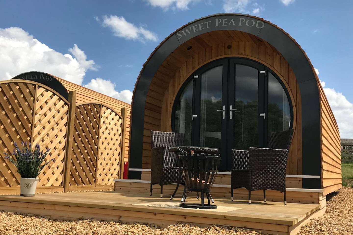 Three Night Luxury Glamping Pod Stay for Two at New Lodge Farm, Rockingham Forest