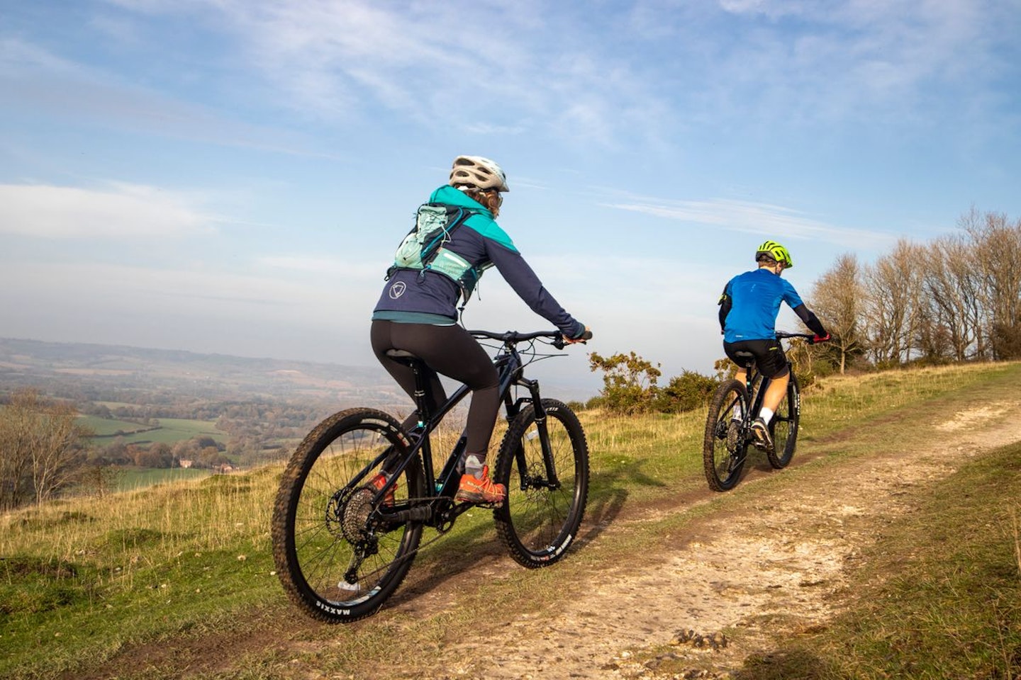 Tour the South Downs with GPS Guided Half Day Electric Mountain Bike Hire for Two