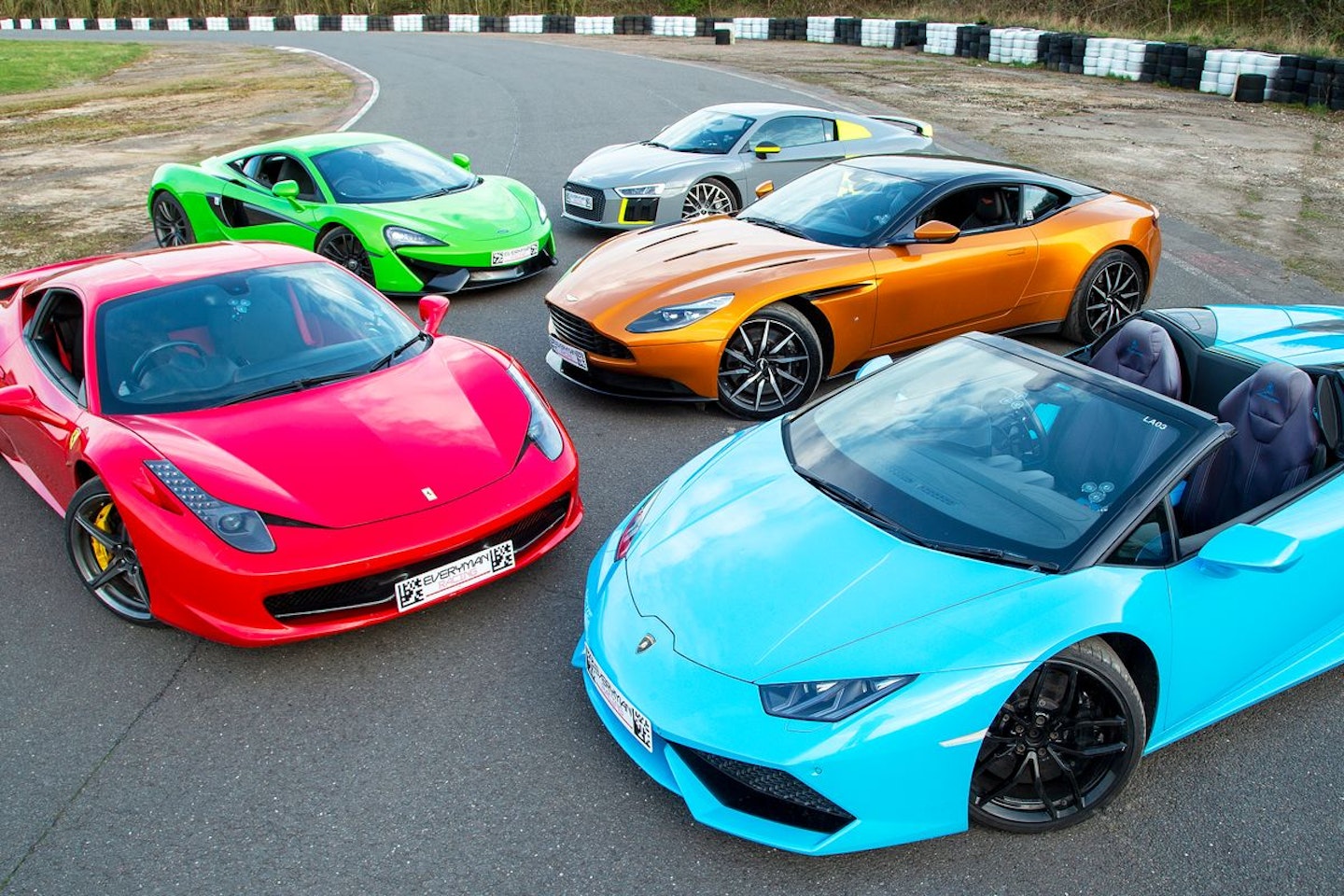 Ultimate Ten Supercar Track Day with Demo Lap, High Speed Passenger Ride and Lunch