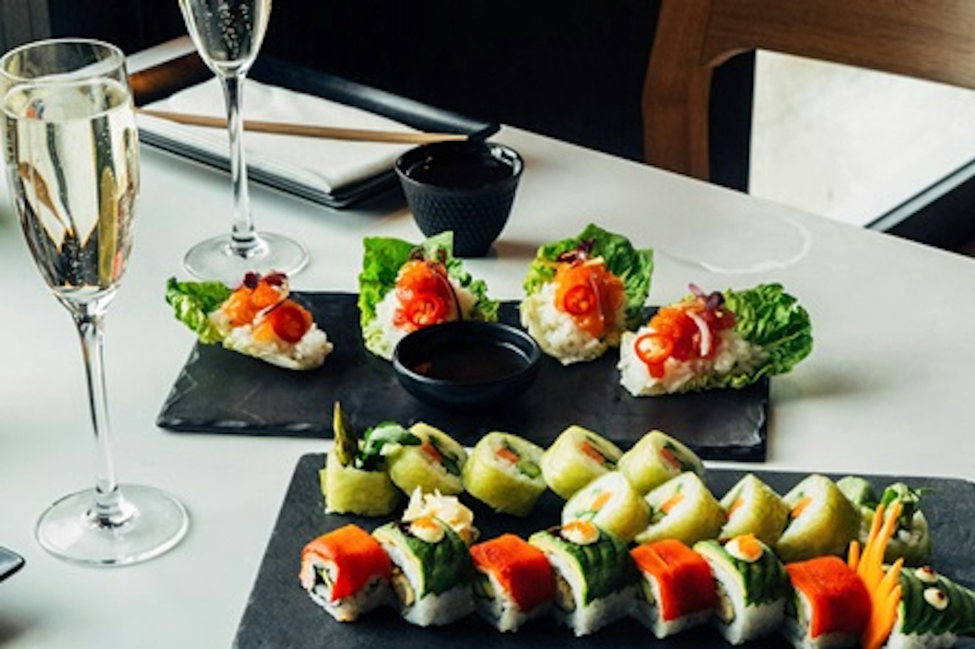 Bottomless Fizz with a Sushi & Asian Tapas Afternoon Tea for Two at inamo, London 2