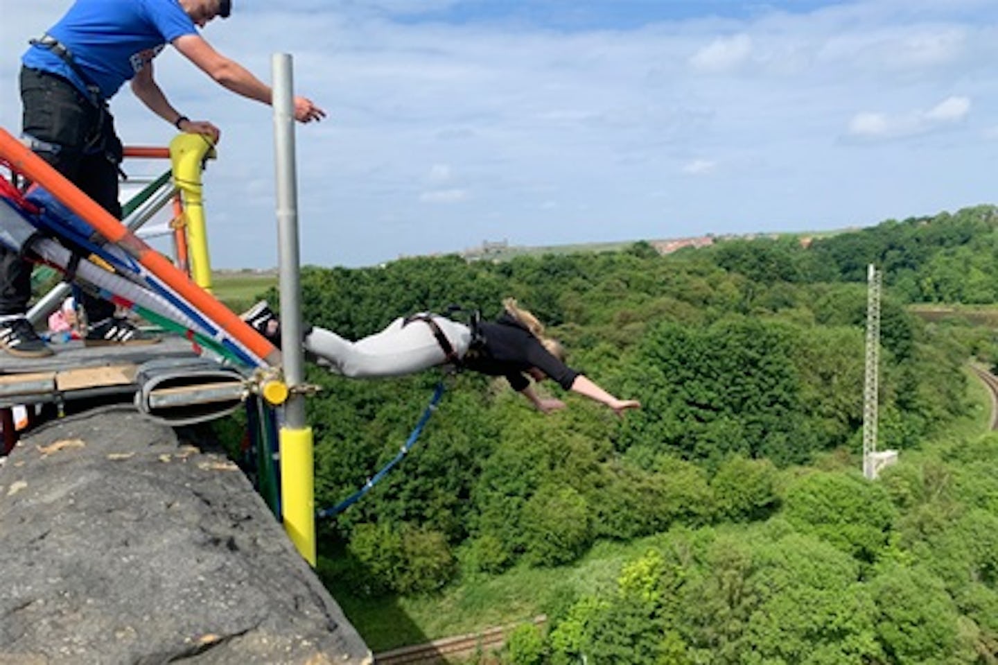 Bridge Bungee Jump from Larpool Viaduct, Whitby