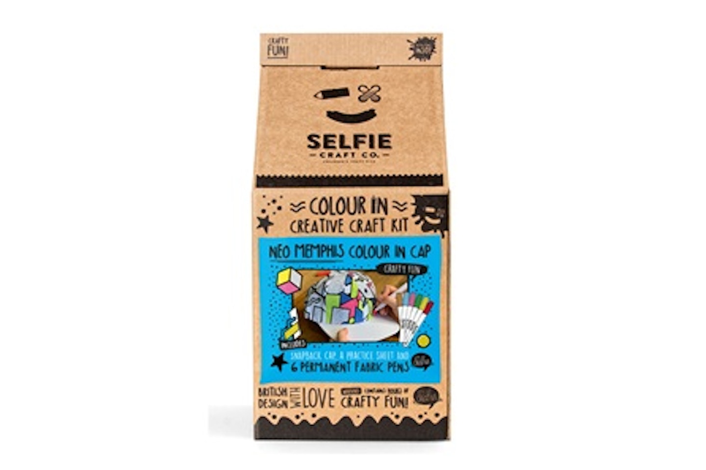 Children's Colour-In Creative Kit - Neo Memphis Cap 3