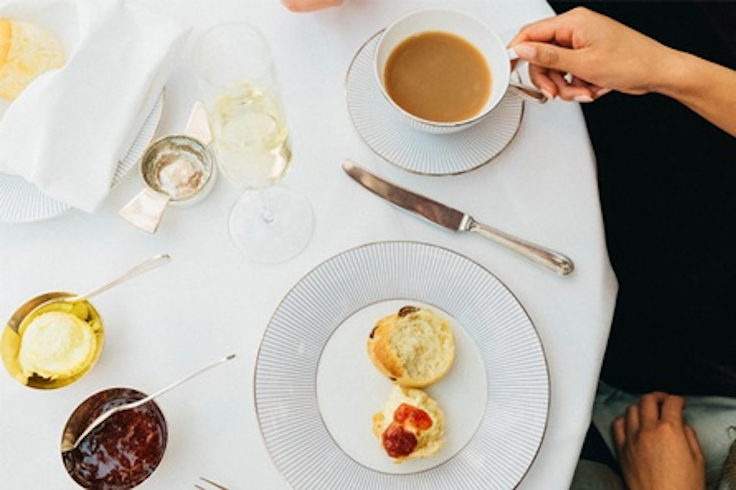 Cream Tea with a Glass of Champagne for Two at Harrods