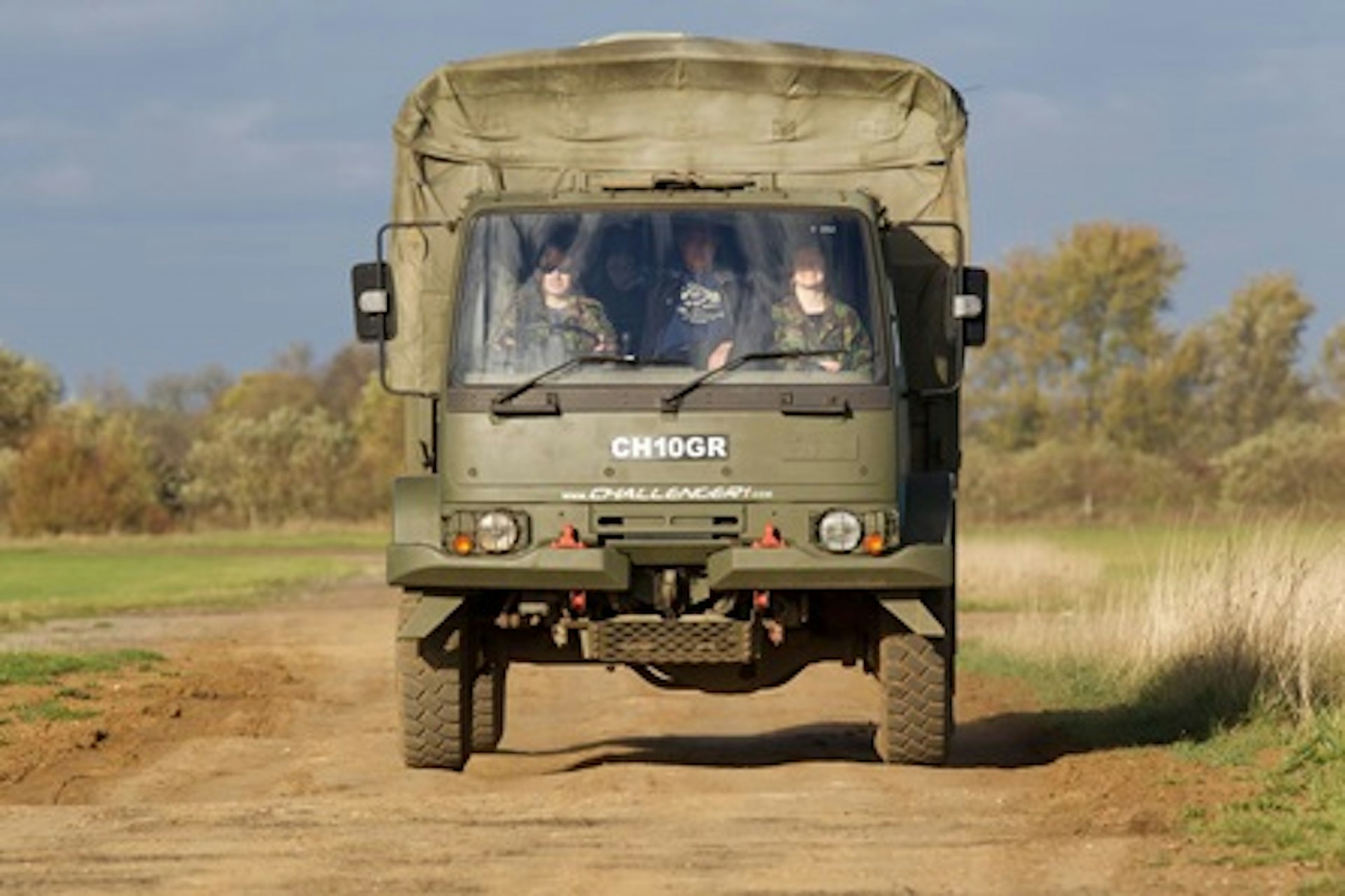 DAF Army Truck Driving With Tank Passenger Ride 2