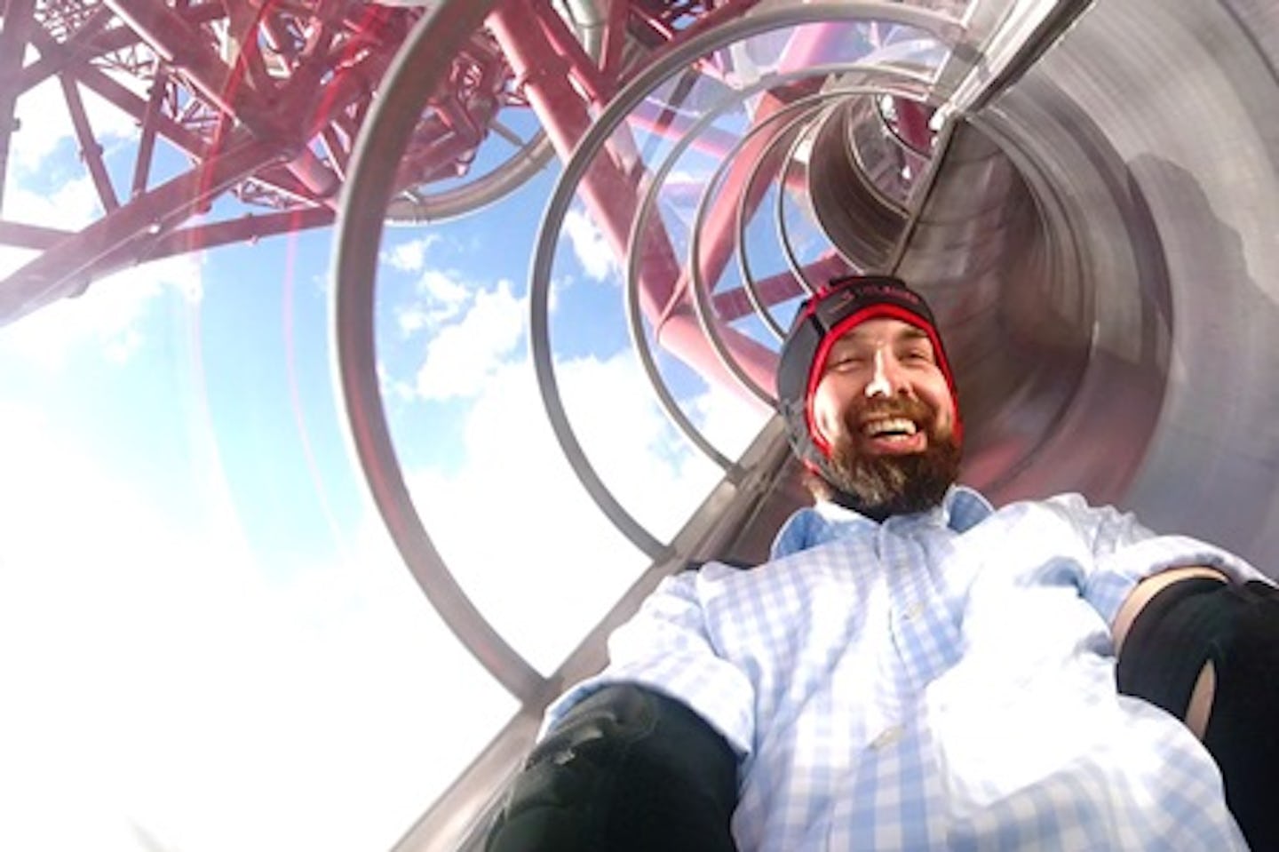 Family Visit to The Slide at The ArcelorMittal Orbit with Cake and Hot Drinks