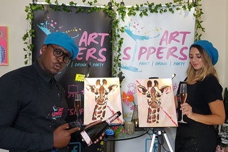 Live Virtual Art Experience plus Mini Alcoholic Drink with Art Sippers 2