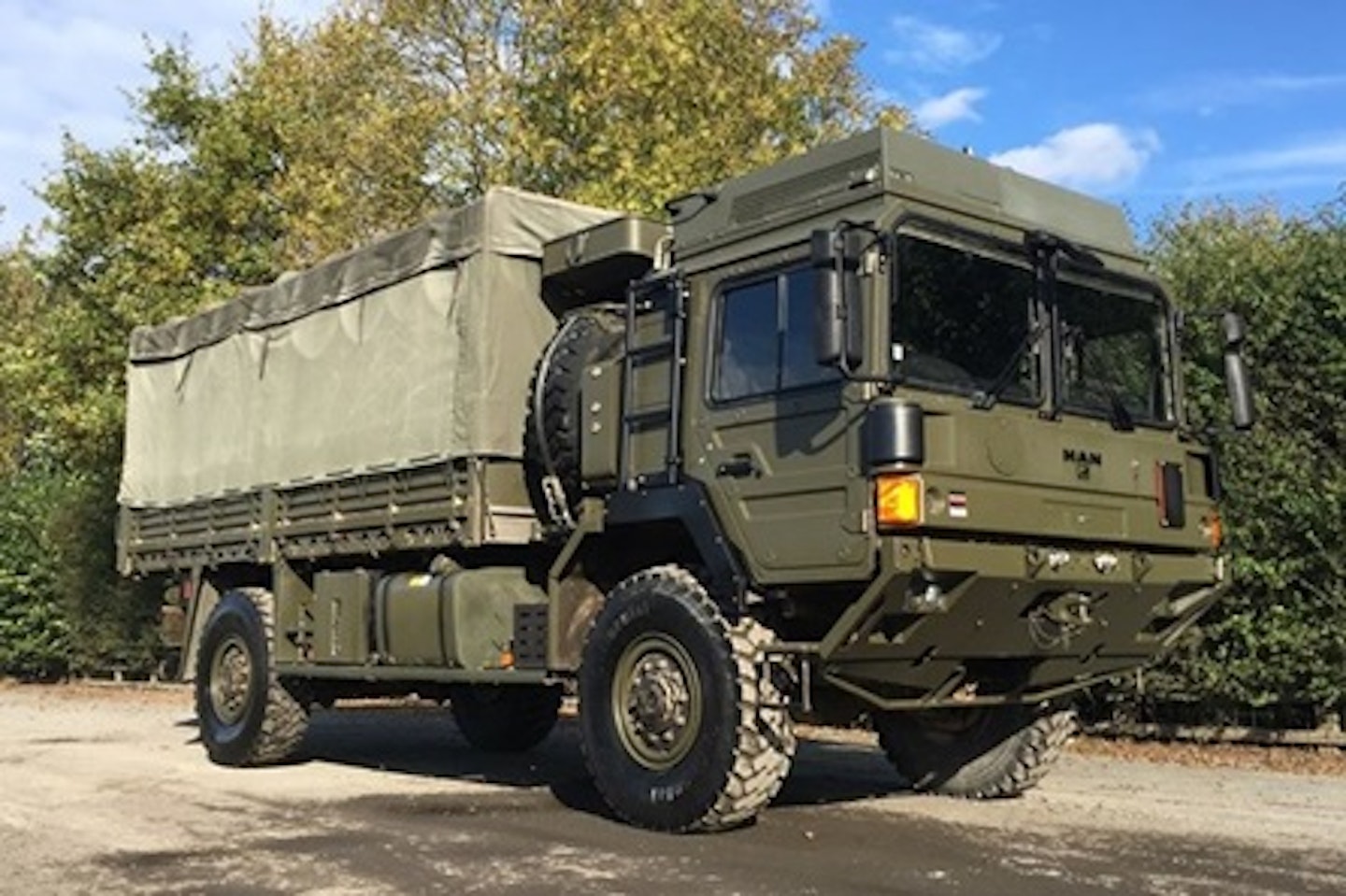 MAN SV 4x4 Army Truck Driving. 1