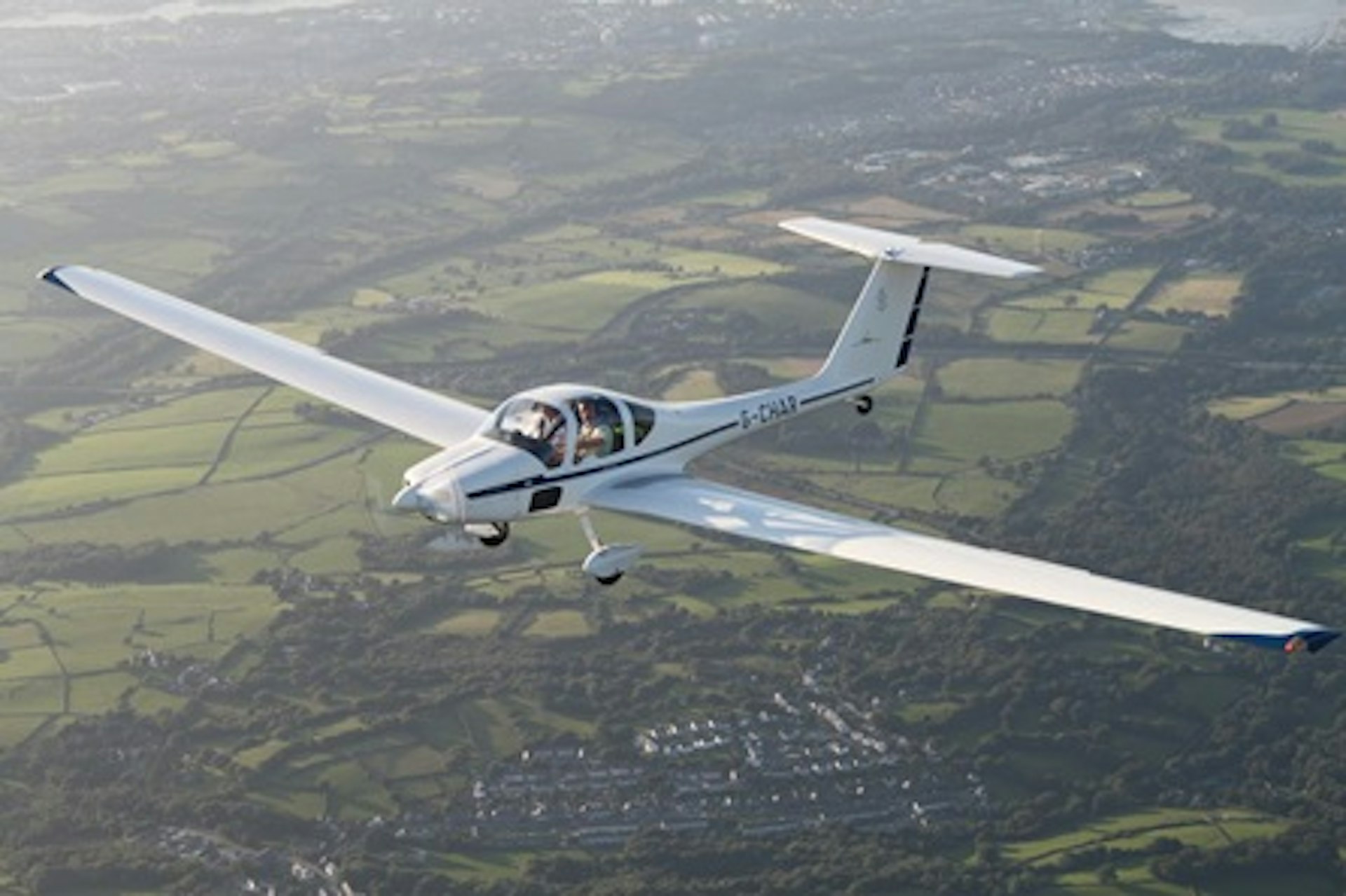 Motor Glider Flight Lesson over North Wales 1