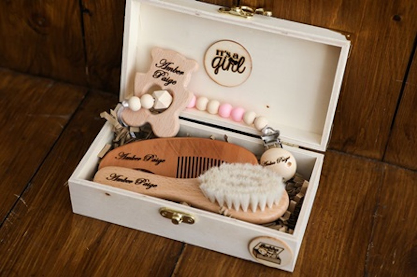 Personalised Wooden Baby Keepsake Box - Small 1