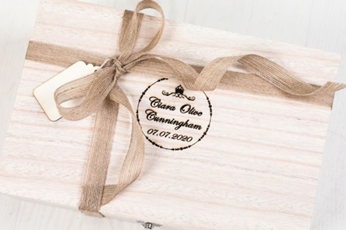 Personalised Wooden Baby Keepsake Box - Large 3