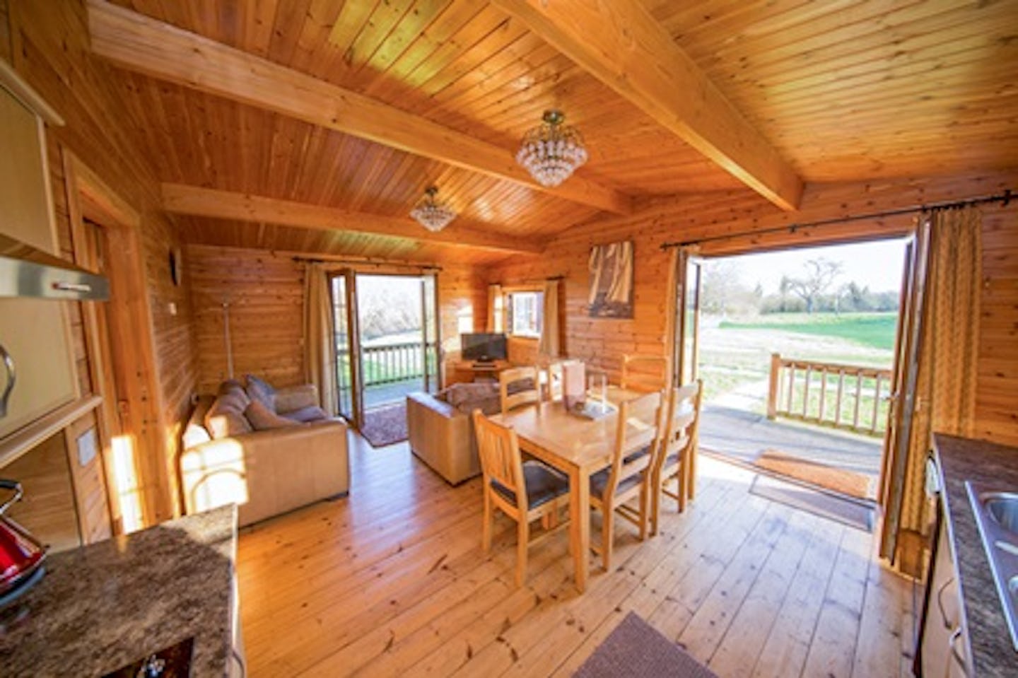 Three Night Somerset Log Cabin Escape for Four at Wall Eden Farm